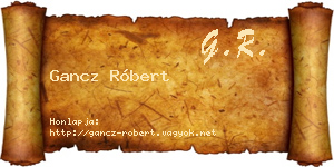 Gancz Róbert névjegykártya